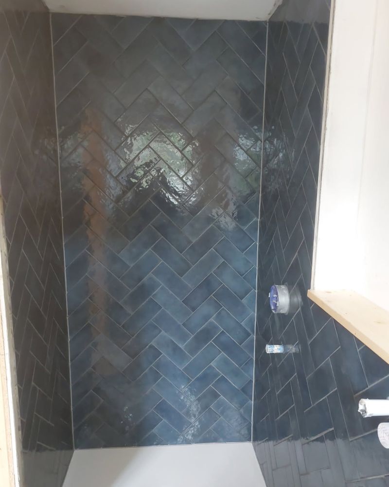Beindruckendes Fliesenmuster in Dusche in Konstanz 